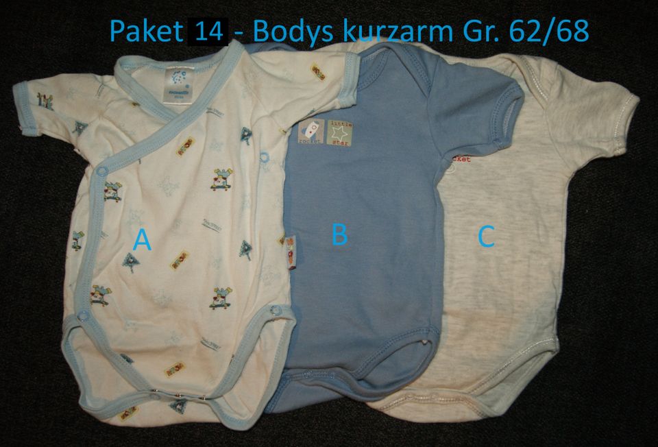 Kleiderpaket 14 - Bodys kurzarm Gr. 62/68 in Rödermark