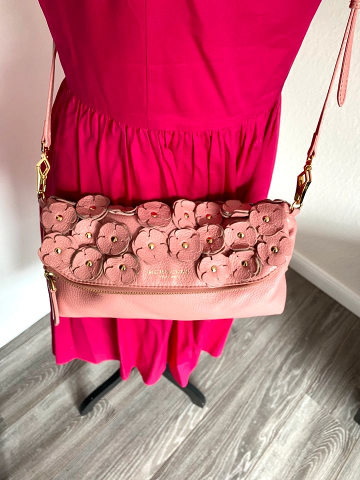 Burberry Prorsum Clutch Tasche Rosa mit Bluten Hirschleder Petal