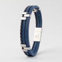 KUVARS | Lederarmband "Blue Delight" Herren Männer Armband Blau Ramersdorf-Perlach - Ramersdorf Vorschau