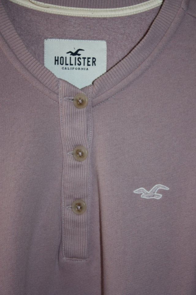 HOLLISTER Sweatshirt m.Knopfleiste Gr.L (44/46) Fb.rosa *TOP* in Herzogenaurach