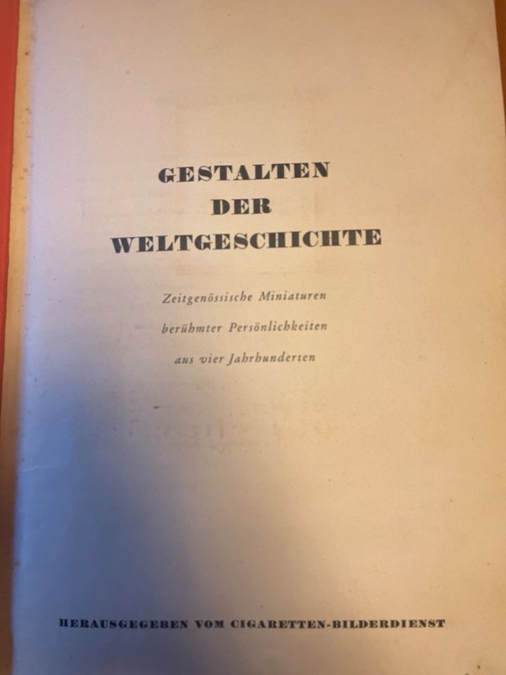 Zigaretten-Bilder Sammelbuch Gestalten der Weltgeschichte 1933 in Berlin