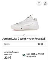 Nike Air Jordan 36 3,5 Luka 2 white Pink rosa Damen Sneakers Bayern - Starnberg Vorschau