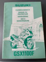 Suzuki GSX1100F Fahrerhandbuch Niedersachsen - Staufenberg Vorschau