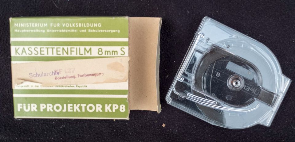 Kassettenfilm 8mm S für Projektor KP8, "KF 127 Boxen", DDR in Ebersbach/Sachsen