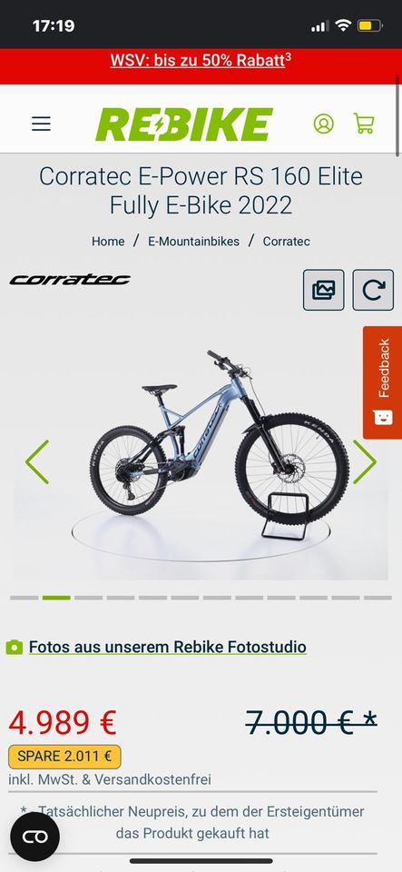 E-Bike Fully Corratec in Raubling