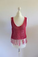 Vicolo Knitwear Boho Hippie Häkel Crop Top rot Gr. S M 36/38 neu München - Schwabing-West Vorschau