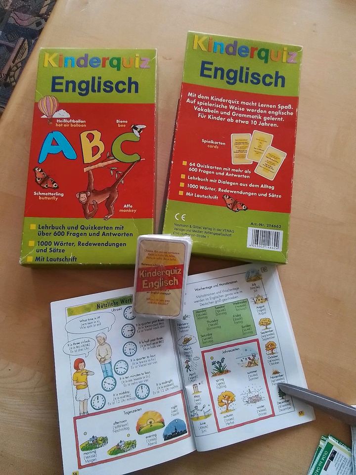 Quiz Fächer Karten Englisch Allgemeinwissen in Zirndorf