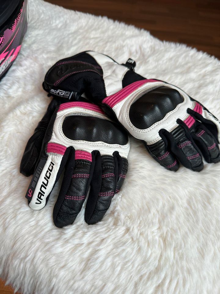 Motorrad Handschuhe rosa Vanucci in Beckum