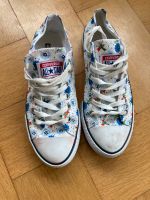 Sneakers weiß blau Blumen Gr. 38 Blümchen Turnschuhe Chucks Thüringen - Jena Vorschau