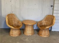 Vintage Rattan Stühle/Sessel | Korbsessel mit Tisch Hannover - Mitte Vorschau