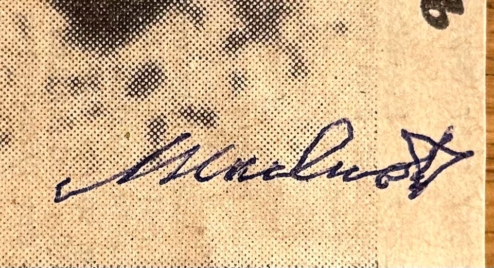 Autogramm Max Morlock Weltmeister 1954 original signiert in Nohfelden