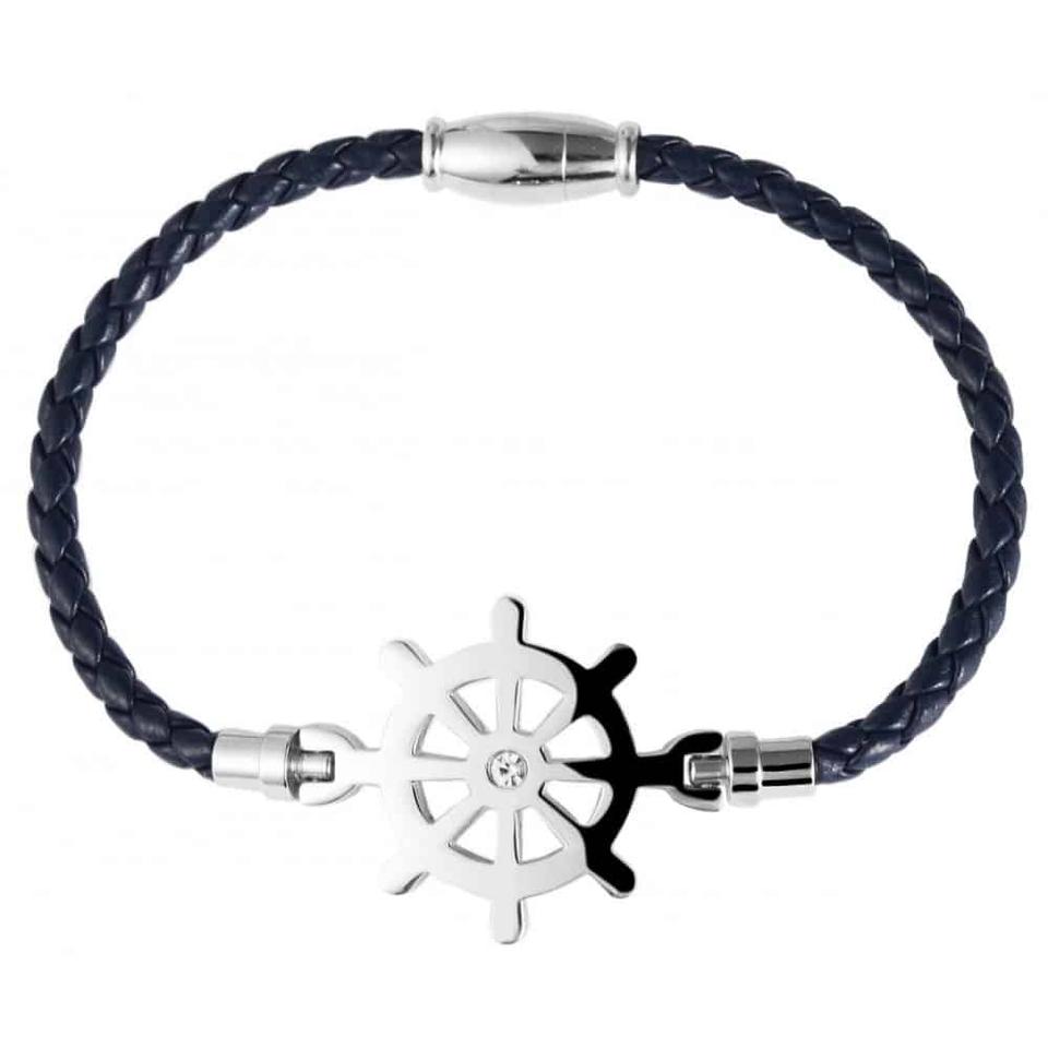 Exklusives Geflochtenes Armband aus Echtleder & Edelstahl, Schwar in Sankelmark