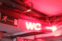 NEON-Schild WC rot leuchtend incl.Trafo-220V-Stecker Hessen - Neckarsteinach Vorschau