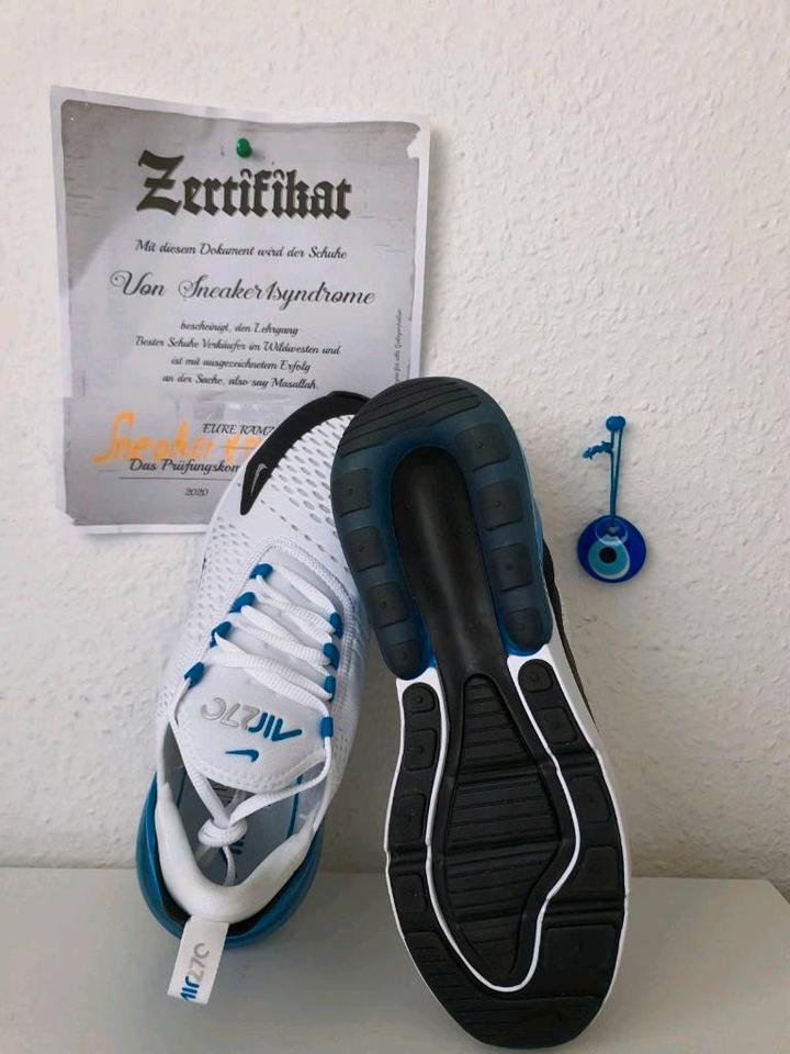 Nike Air Max 270 UVP 180 Blau Herren schuhe Gr.44 Ausverkauft