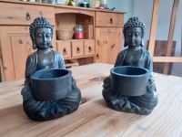 2 kleine Buddhas mit Teelichthalter Baden-Württemberg - Aichwald Vorschau