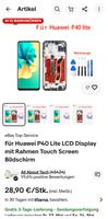 Huawei P40 Lite Display LCD Touchscreen + Transparente Hülle. Baden-Württemberg - Sinsheim Vorschau