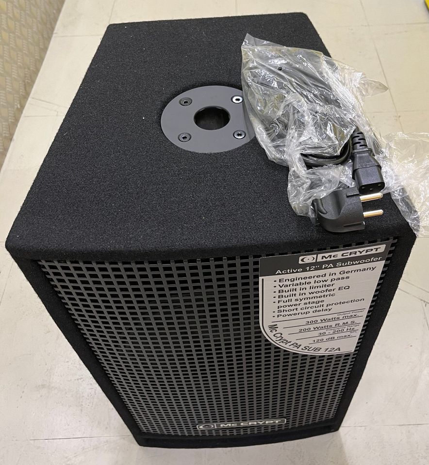 McCrypt PA SUB 12A – aktiver PA Subwoofer, neuwertig in Dresden