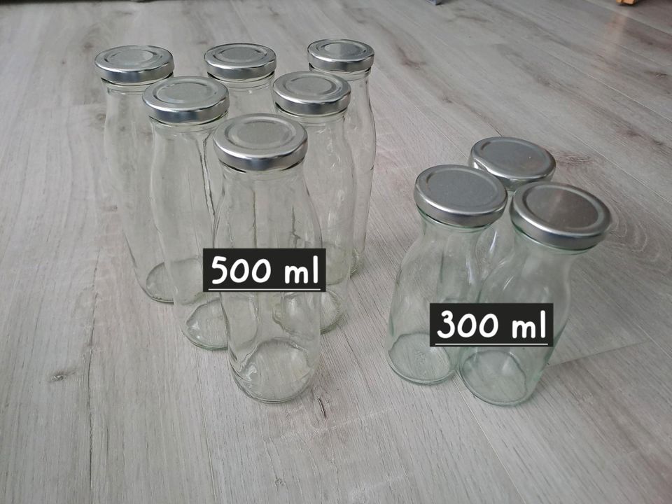 Glasflaschen Weithalsflaschen 500ml und 300ml in Benningen