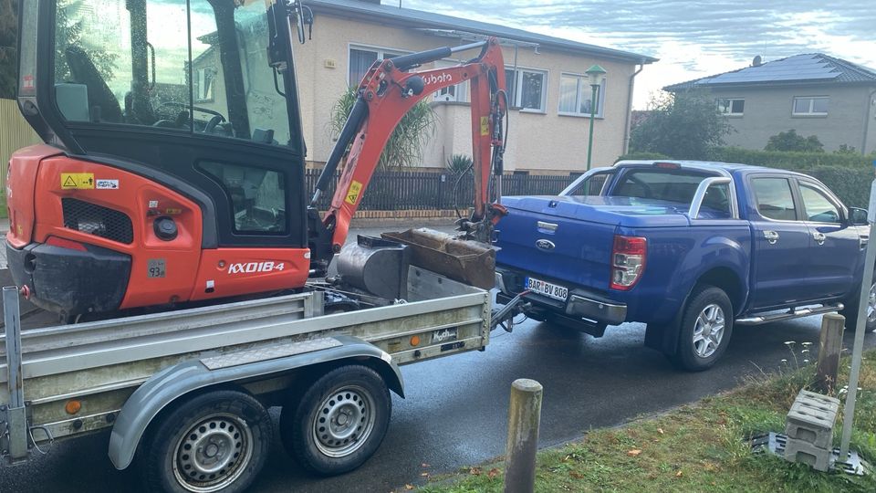 Minibagger mieten, Radlader mieten, Schachtarbeiten in Biesenthal