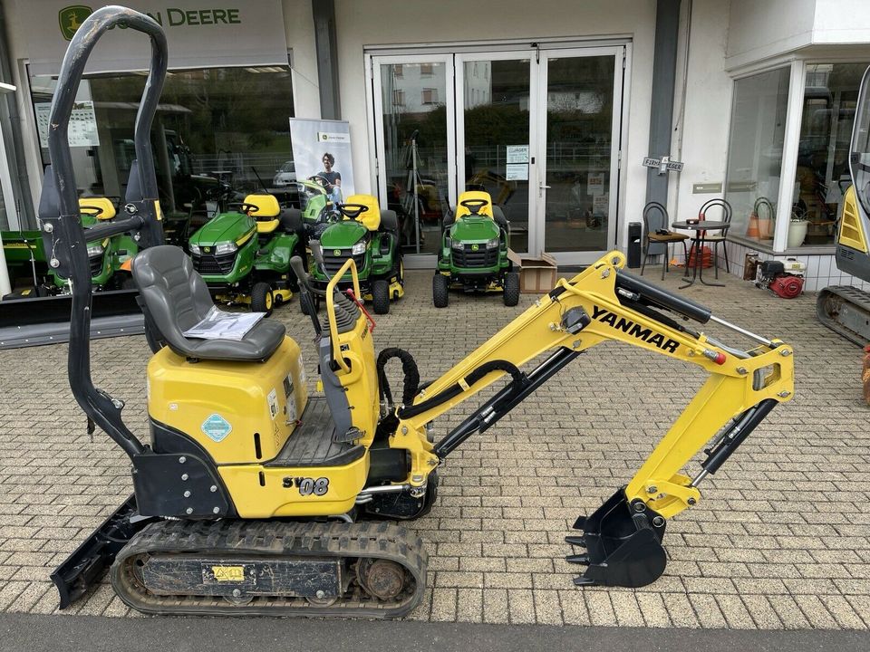 Yanmar SV 08 Bagger Vermietung 1t Minibagger Microbagger Mieten in Steinau an der Straße