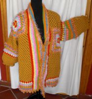 Granny Jacke Häkeljacke Handarb. Cardigan Boho Hippie Gr. 38 - 42 Niedersachsen - Varrel Vorschau