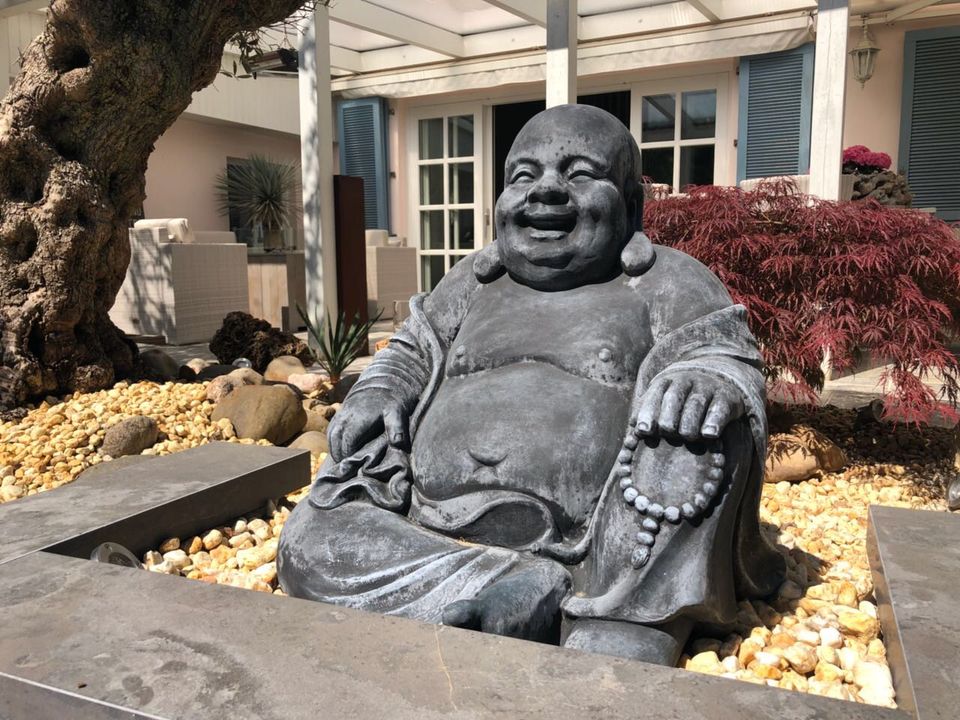 XL 140kg Glücksbuddha dicker lachender Happy Buddha Tempelbuddha in Karlsruhe