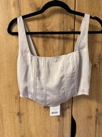 NA-KD Kurzes Korsett-Top Crop Top Silber - neu! Bayern - Würzburg Vorschau