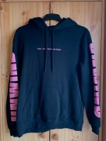 Schwarzer Hoodie/Pullover H&M mit Aufdruck+Backprint (Größe M) Bayern - Eslarn Vorschau