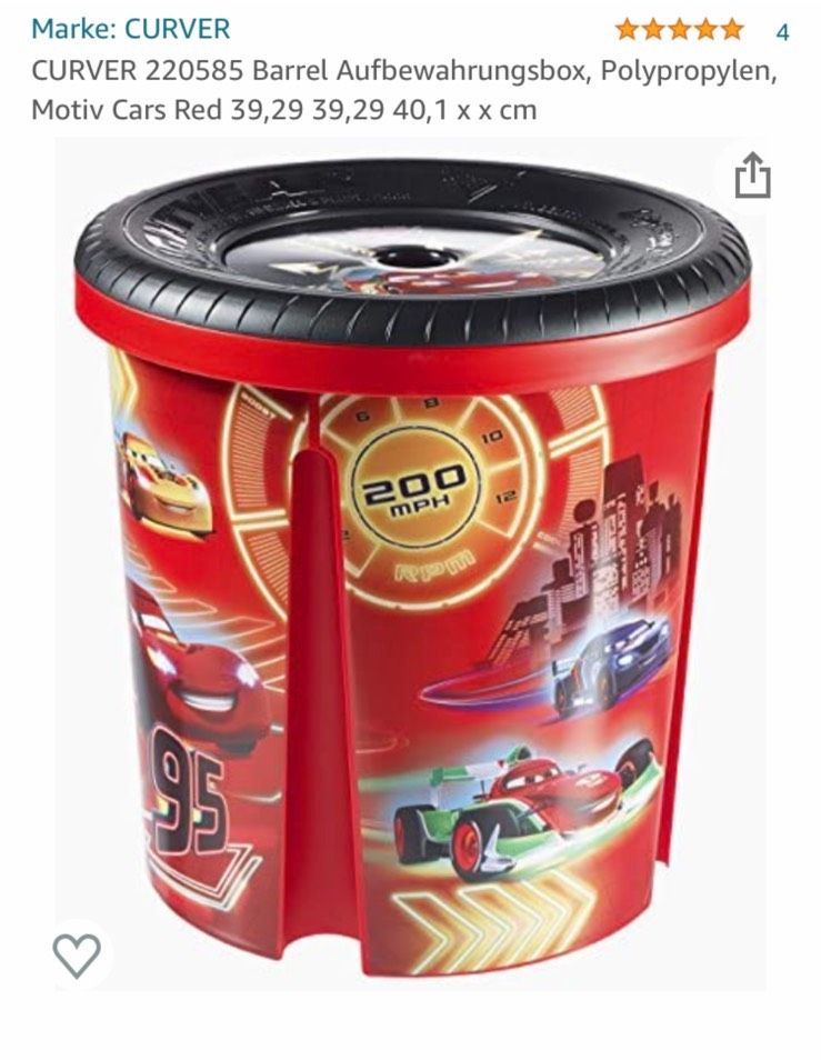 Curver Aufbewahrungsbox Spielzeugbox Cars Lightning McQueen 45 L in Bayern  - Bayreuth | Weitere Spielzeug günstig kaufen, gebraucht oder neu | eBay  Kleinanzeigen ist jetzt Kleinanzeigen