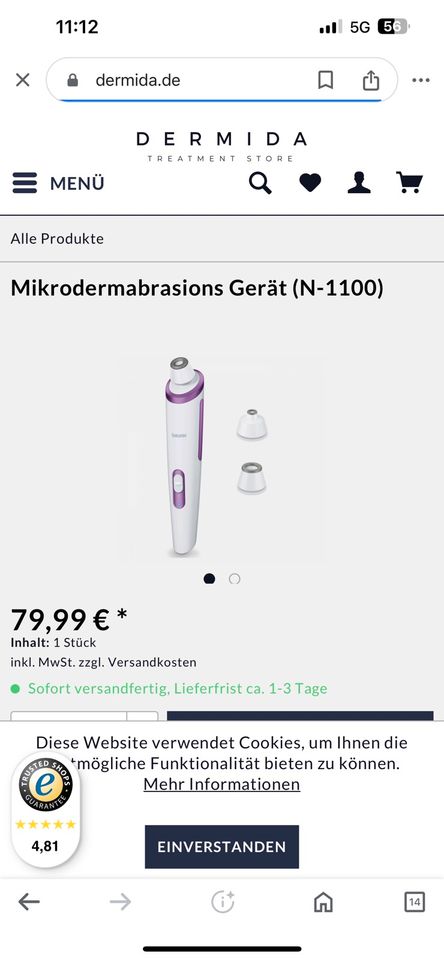 Beurer Mikrodermabrasionsgerät Reinigung Peeling Gesicht Gerät in Berlin