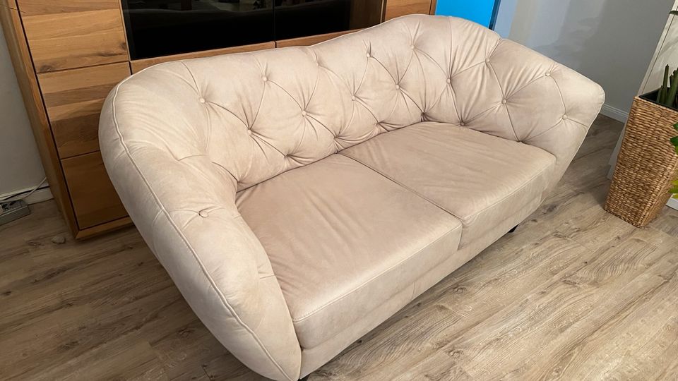 Sofa echtes Nappaleder 2 Sitzer in Gardelegen  