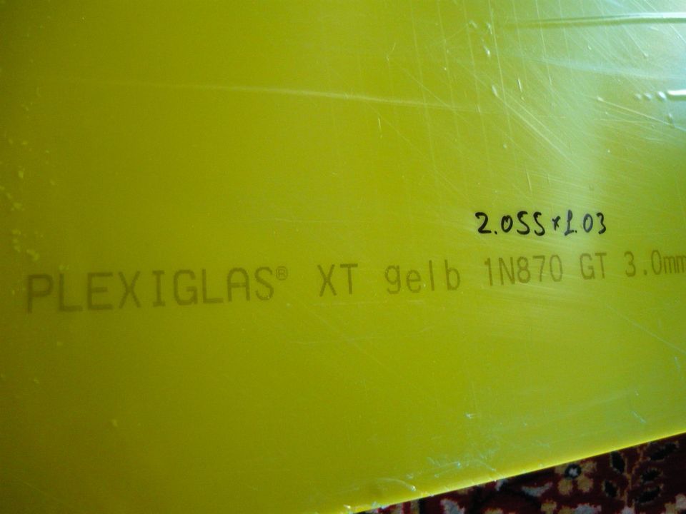 3x PLEXIGLAS ® XT 3mm gelb 1N370 rot 3N570 gelb 1N870 in Waldstetten