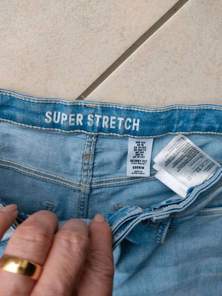 Jeans Skinny fit high waist Größe 164, innen verstellbar in Wadgassen