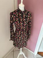 Kleid Langarm Sommer bunt schwarz Blüte Blume floral 40 42 L Kiel - Mitte Vorschau
