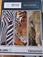 Trittico Puzzle 3x500 Teile - Zebra, Tiger, Elefant - Clementoni Rheinland-Pfalz - Ludwigshafen Vorschau