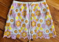 Floral Crochet Retro Minirock Nordrhein-Westfalen - Pulheim Vorschau