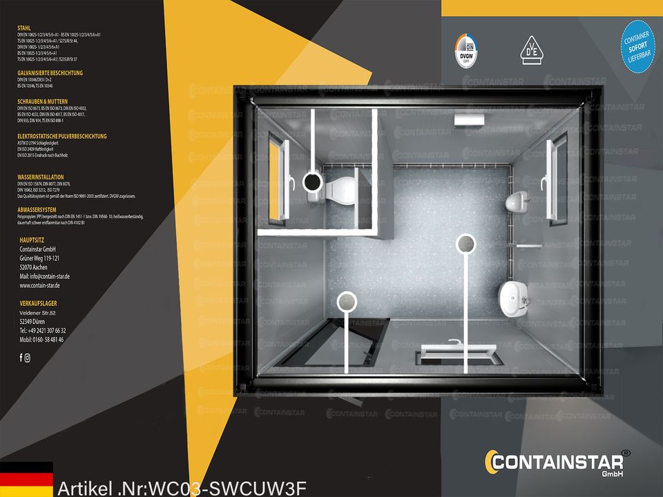 Testzentrum / Sanitärcontainer / wohncontainer / wc container / Bürocontainer / Duschcontainer / Sanitär Container / Container●✔❗❗❗Kurzfristig verfügbar❗❗❗ in Bielefeld