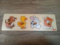 Goki Holz Steckpuzzle 4 Teile 57866 Hund ente Hase Katze Brandenburg - Großbeeren Vorschau