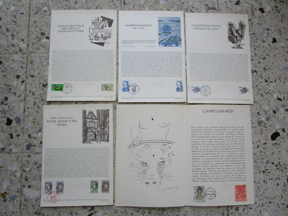 Umfangreiche Sammlung seltener Ersttagsblätter Frankreich 1979 in Stuttgart
