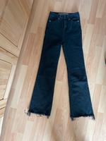 Jeans Schwarz C&A Clockhouse High Rise Waist Flared Fransen Bayern - Kaufbeuren Vorschau