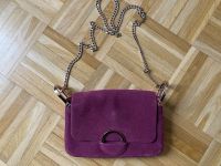 Tasche Umhängetasche Clutch pink fuchsia Gold Wildleder H&M München - Bogenhausen Vorschau