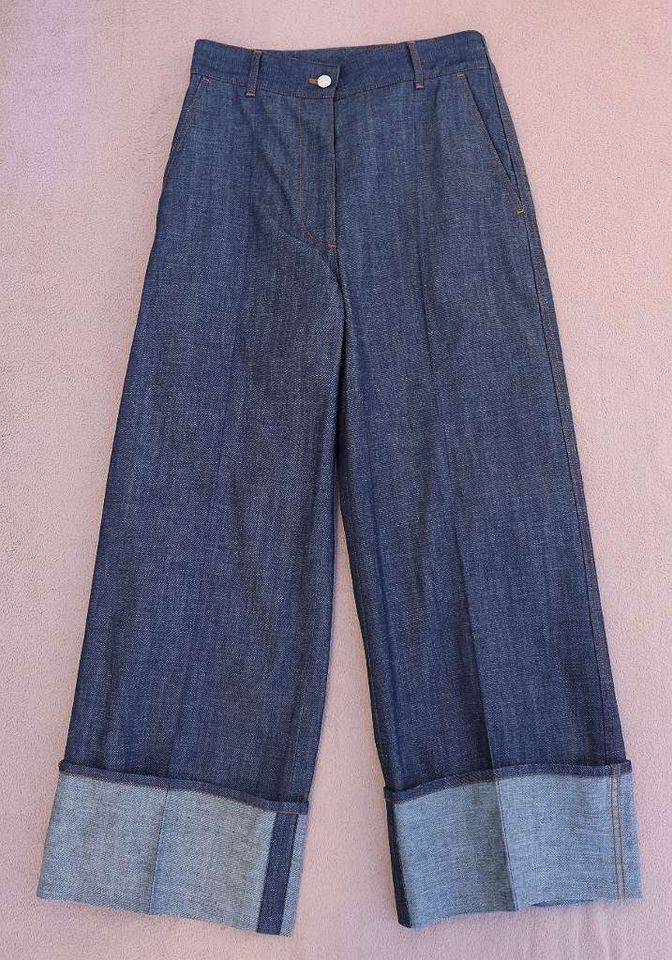 Patou Paris Hoch sitzende Jeans mit weitem Bein aus Bio-Denim in München