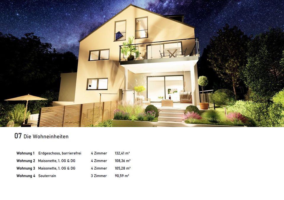 KfW förderfähig: 270.000 € ab 0,01% eff. p.a.! Helle 4-Zi-Maisonette-Wohnung in Ortsrandlage direkt am Batzenberg in Ehrenkirchen