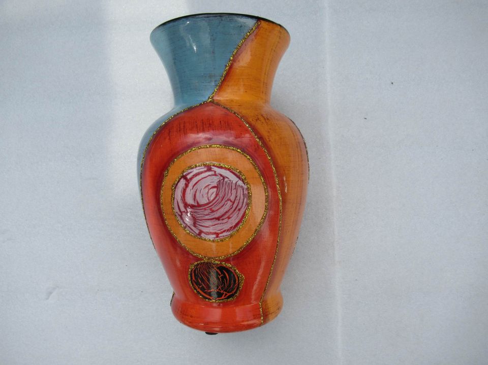 Vase, Keramik, bunt mit Golddeko in Berlin