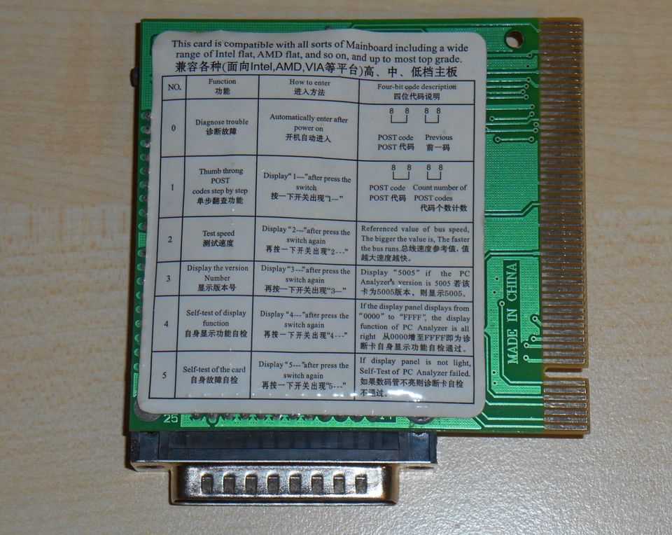 PC Analyser Test PCI Karte Card BIOS Code Mainboard Reparatur EFI in München