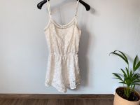 Hollister Jumpsuit Einteiler Kurz Spitze Mesh Off White/Creme Bayern - Bad Staffelstein Vorschau