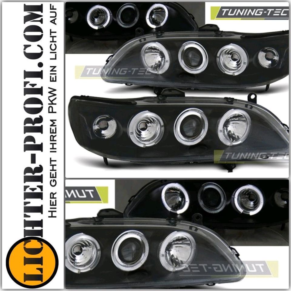 LED Angel Eyes Scheinwerfer schwarz für Honda Accord 98-02 in Calden