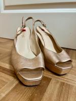 Högl Peep-Toe-Sandaletten mit Plateau-Blockabsatz - Größe 40 Hessen - Rodgau Vorschau