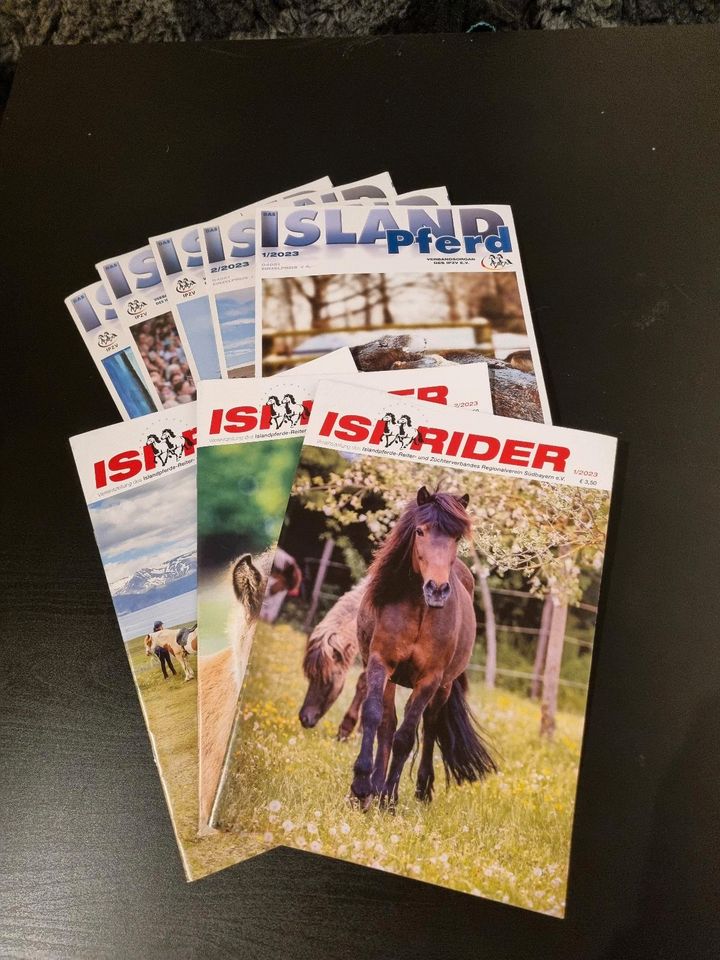 9x Islandpferde Zeitschriften IsiRider & Das Islandpferd in Uffing