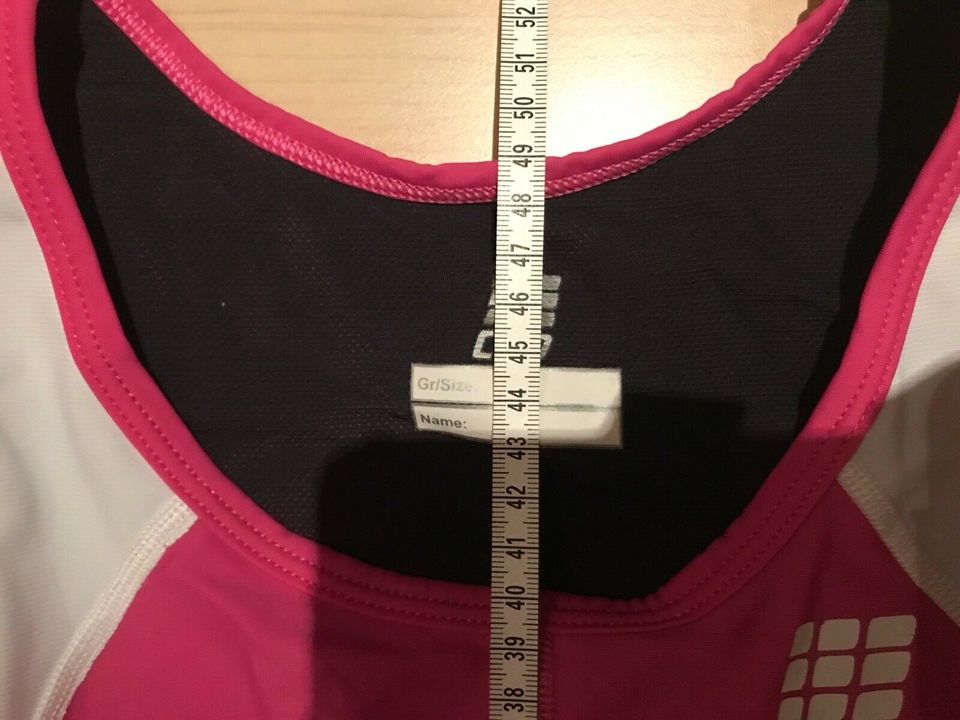 Radtop Triathlon Top Sporttop mit Bustier pink weiß grau Gr M in Karlshuld